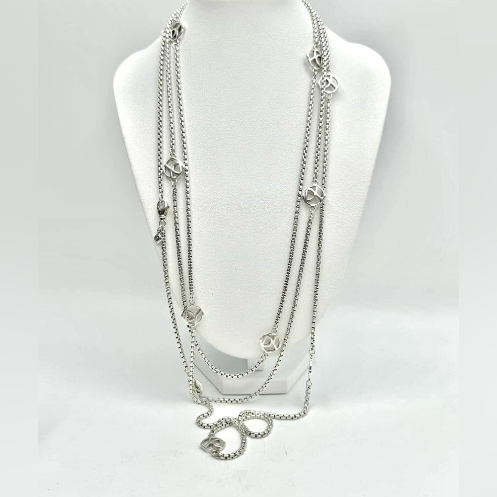 David Yurman 12 Station Logo Necklace